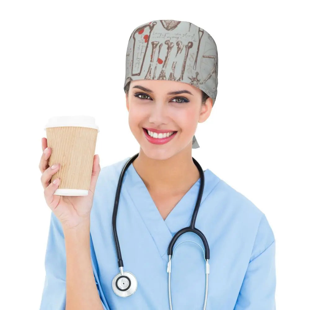 Anatomy Print Nursing Work Cap