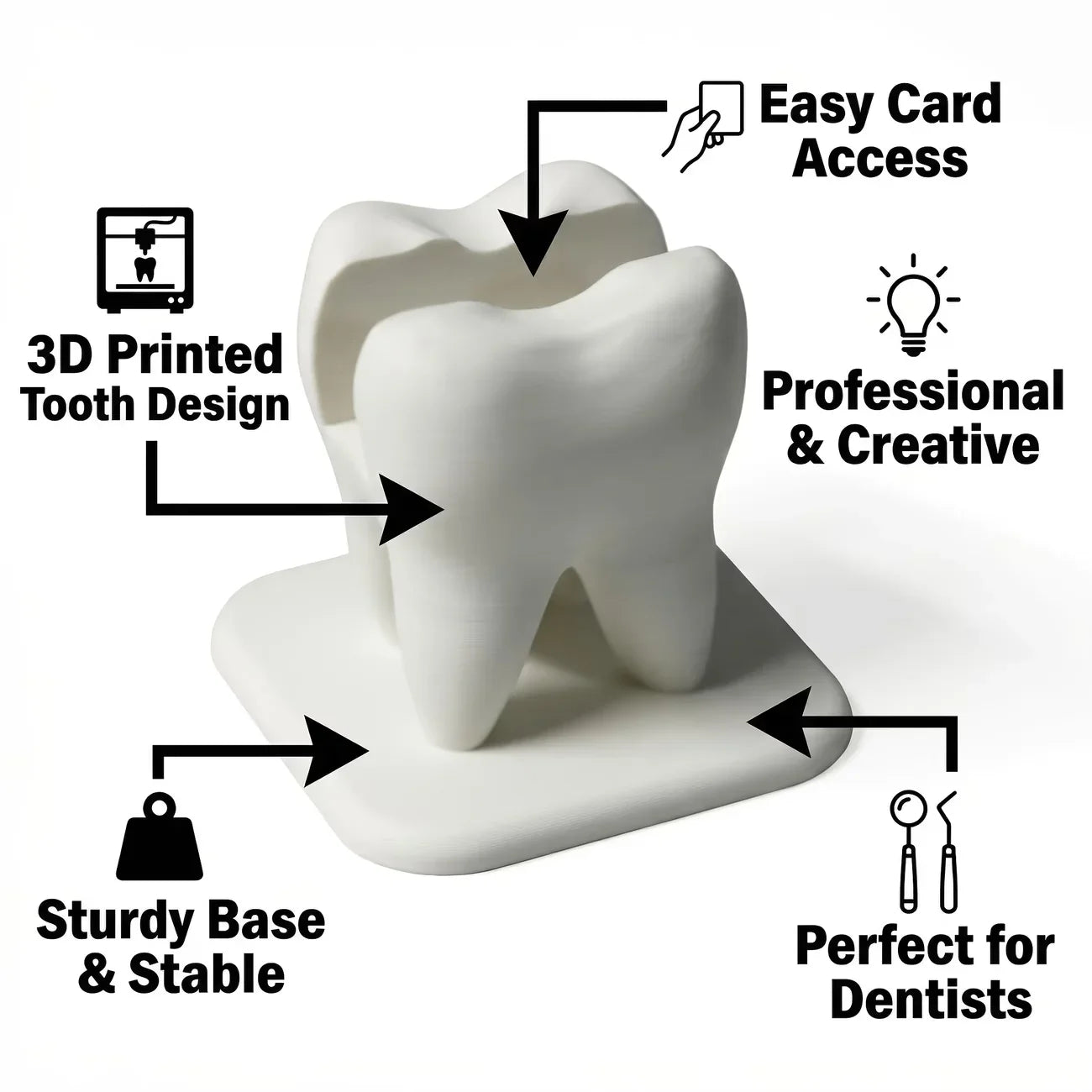 Teeth-Shaped Business Card Holder