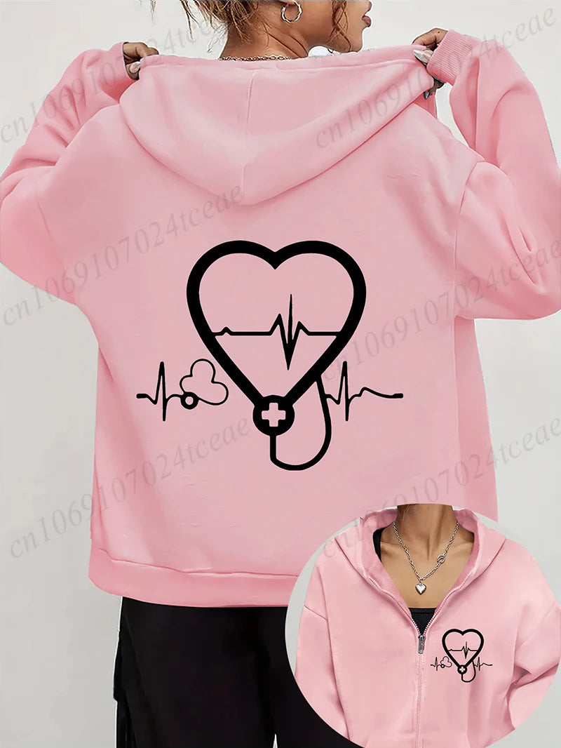 Stethoscope Zip Hoodie