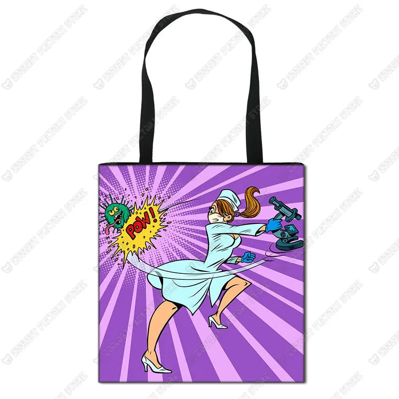Nurse Angel Canvas Tote