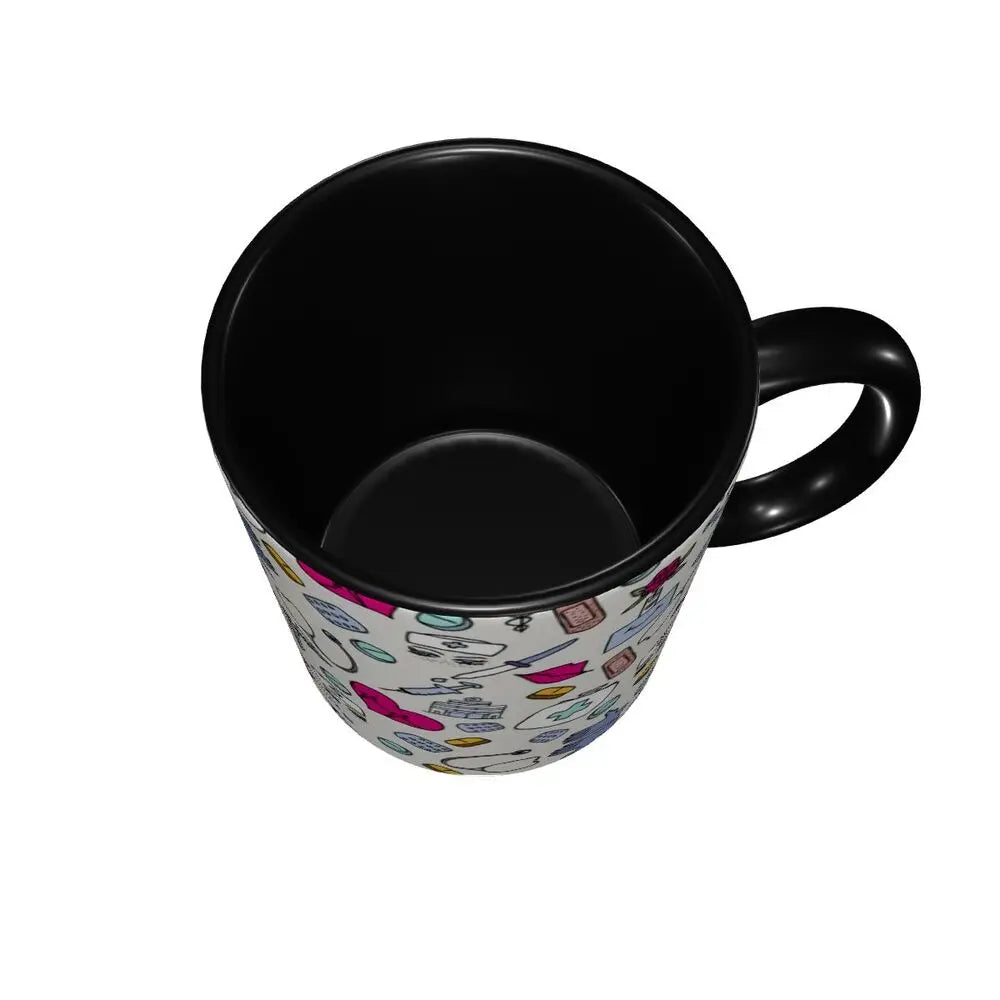 Heartbeat & Stethoscope Ceramic Mug