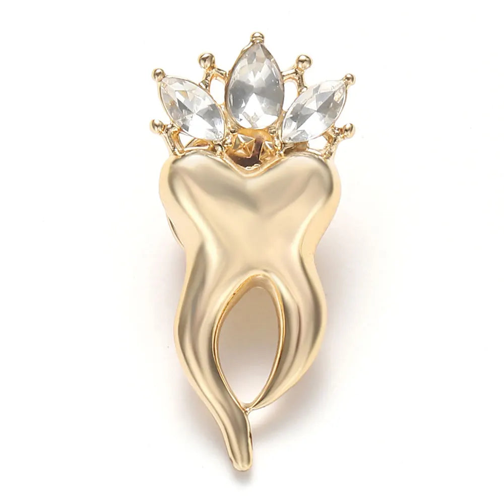 Tooth-Shaped Medical Brooch Pin