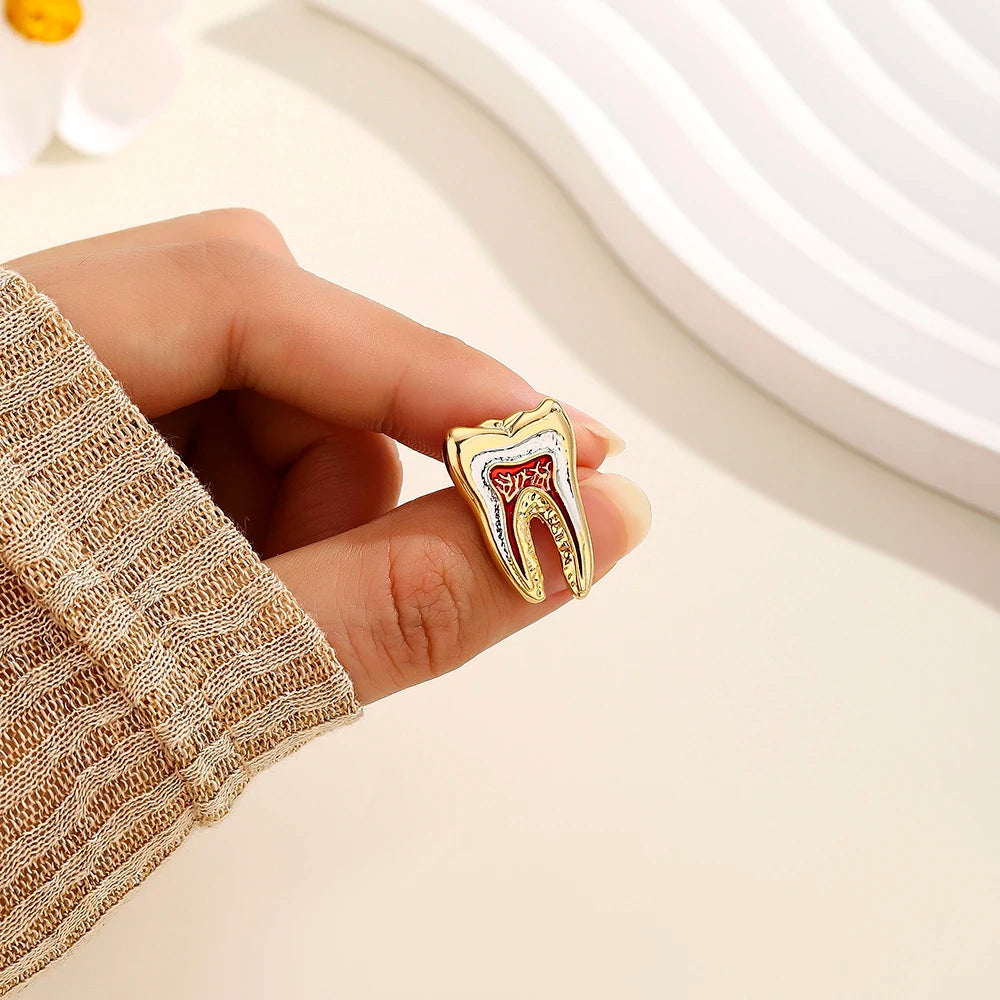 Luxury Tooth Dental Brooch Pin