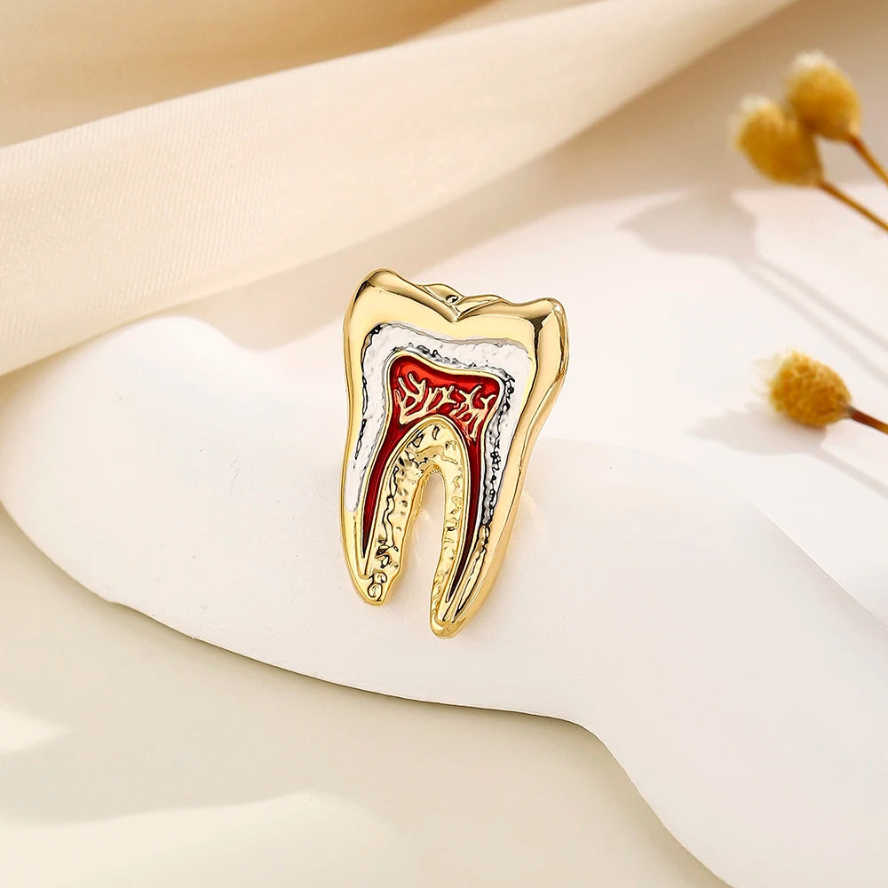 Luxury Tooth Dental Brooch Pin
