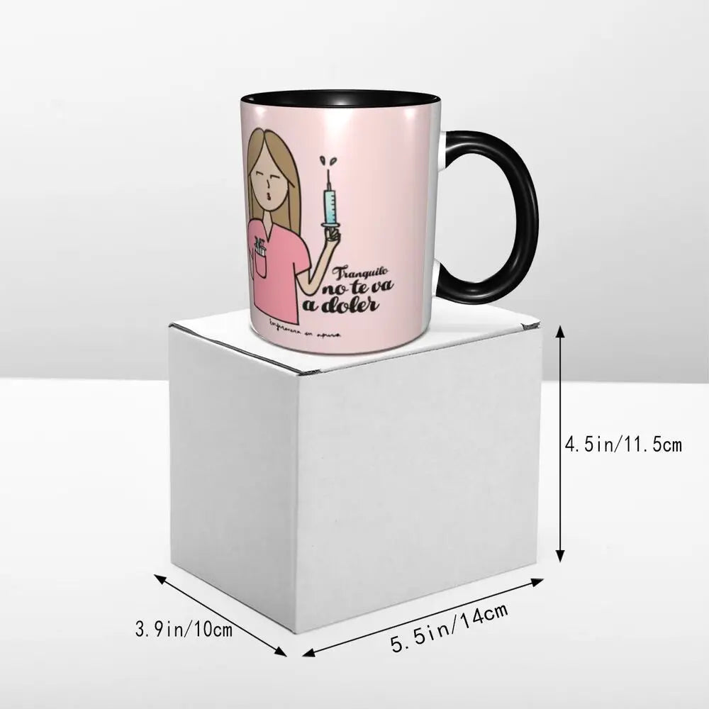 Heartbeat & Stethoscope Ceramic Mug