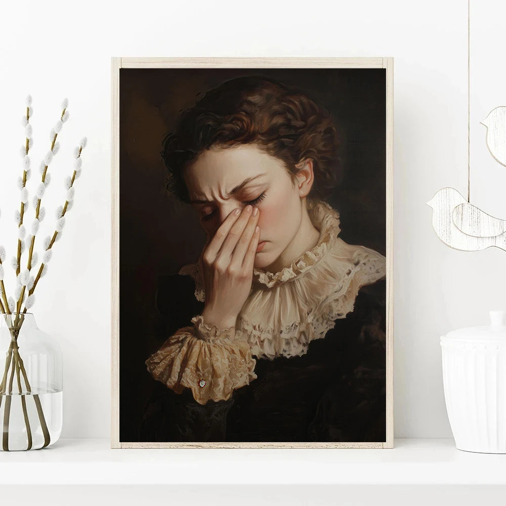 Victorian Queen Bathroom Humor Canvas Art