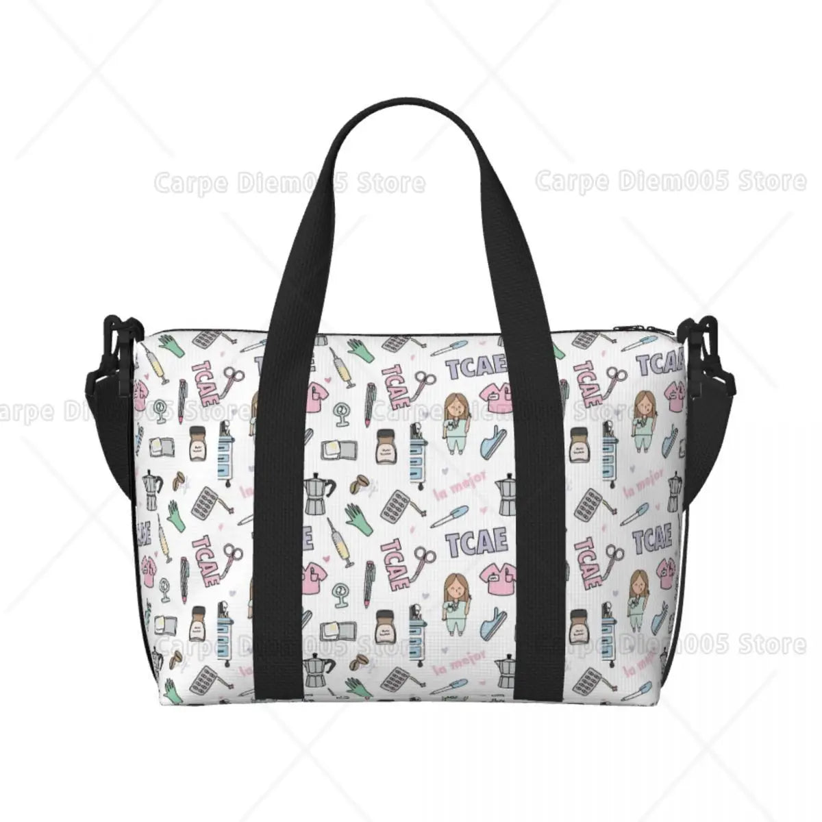 Spotted Nurse Print Tote