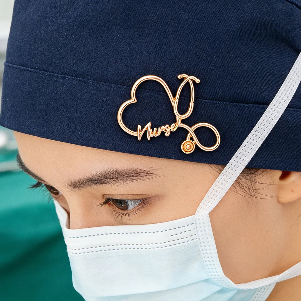 Nurse Stethoscope Brooch Pin