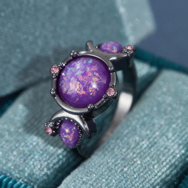 Purple Opal Statement Ring