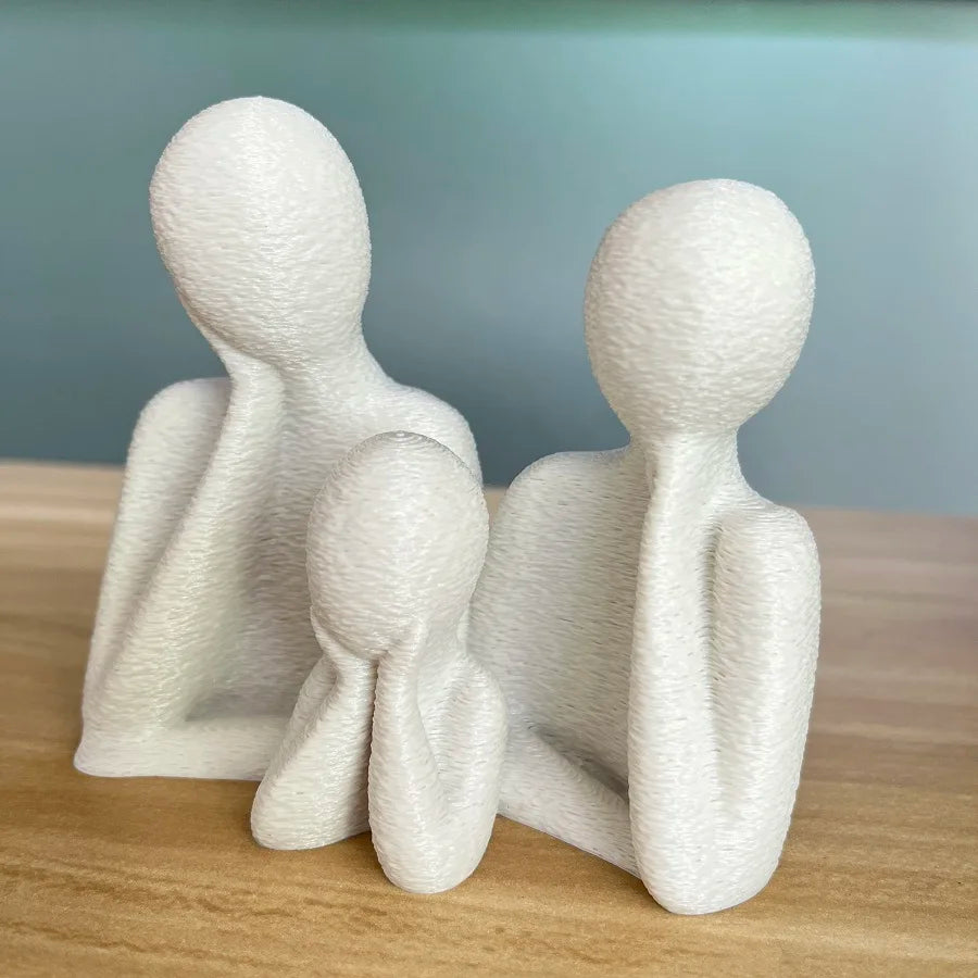 Family of Three Wedding Statue