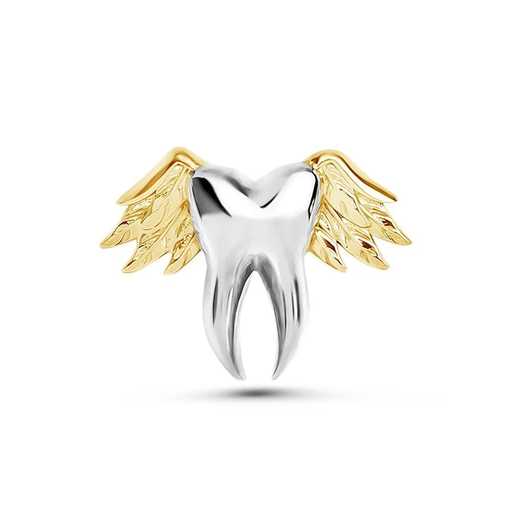 Tooth-Shaped Medical Brooch Pin