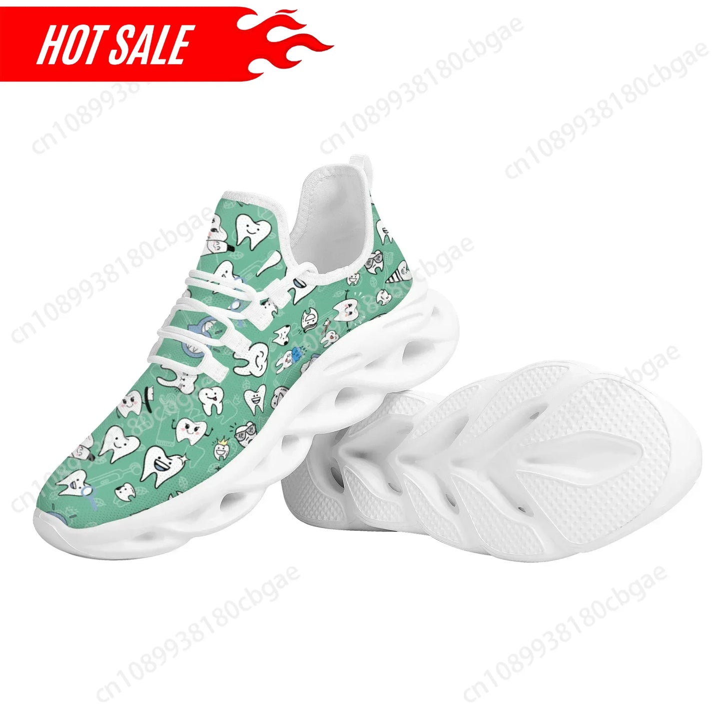 Teeth Print Mesh Trainers