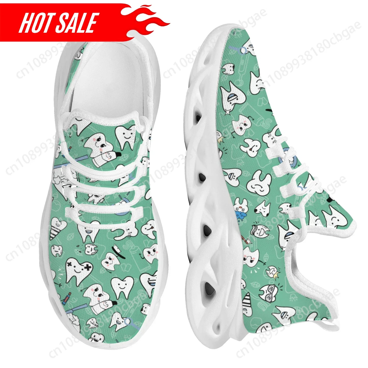 Teeth Print Mesh Trainers