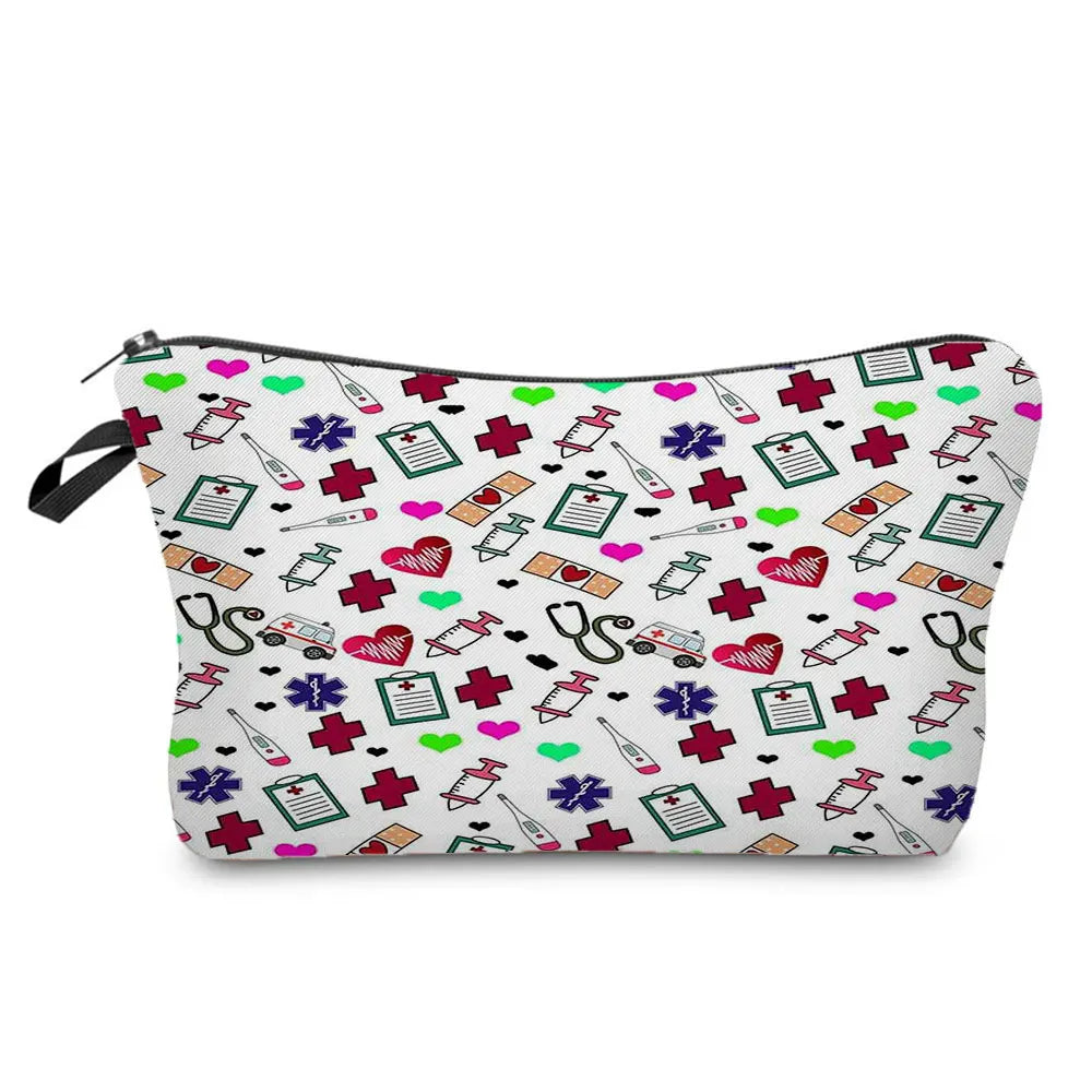 ECG Print Cosmetic Bag