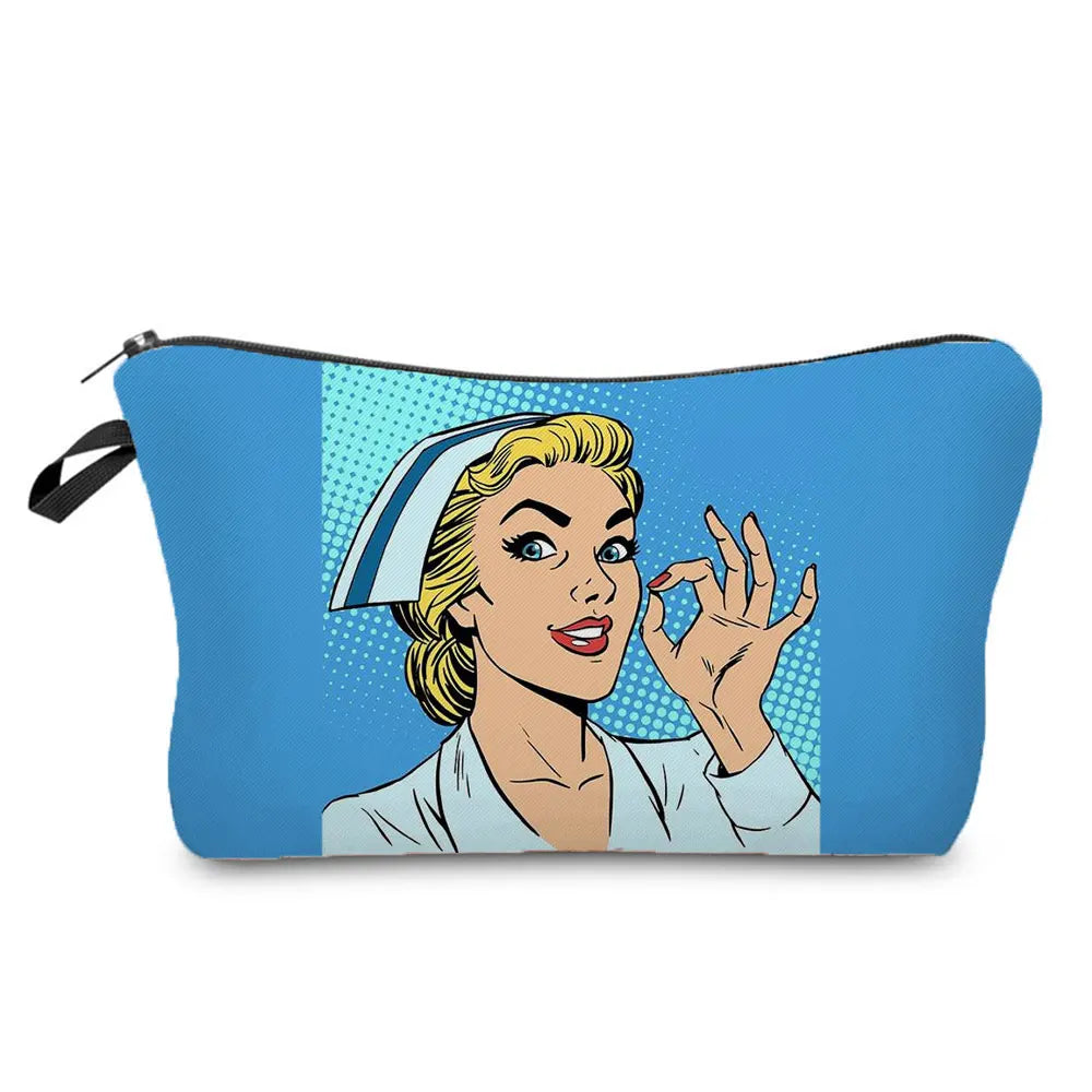 ECG Print Cosmetic Bag