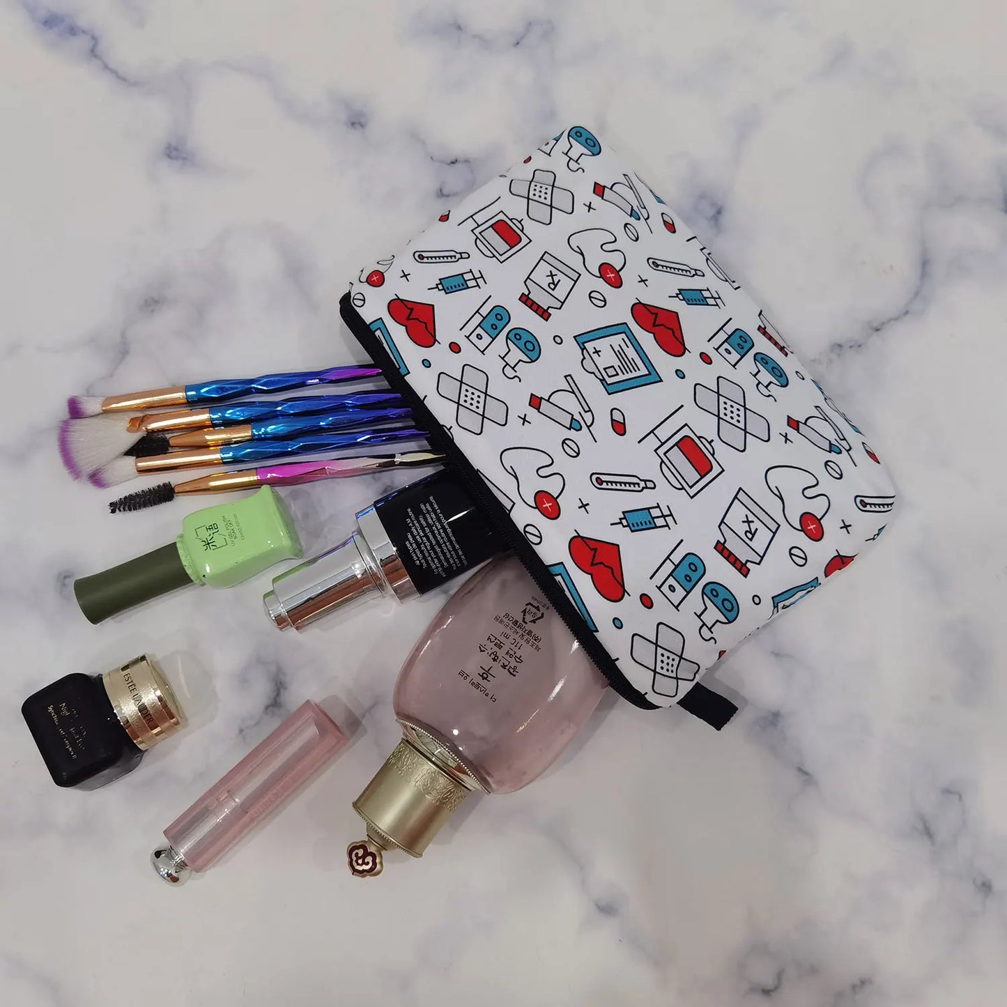ECG Print Cosmetic Bag