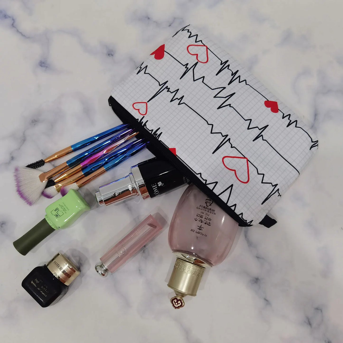 ECG Print Cosmetic Bag