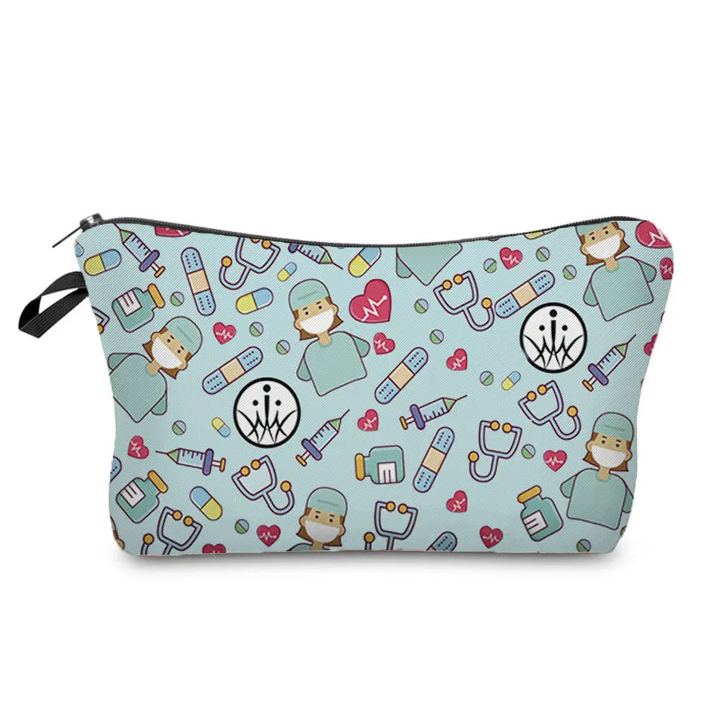 ECG Print Cosmetic Bag