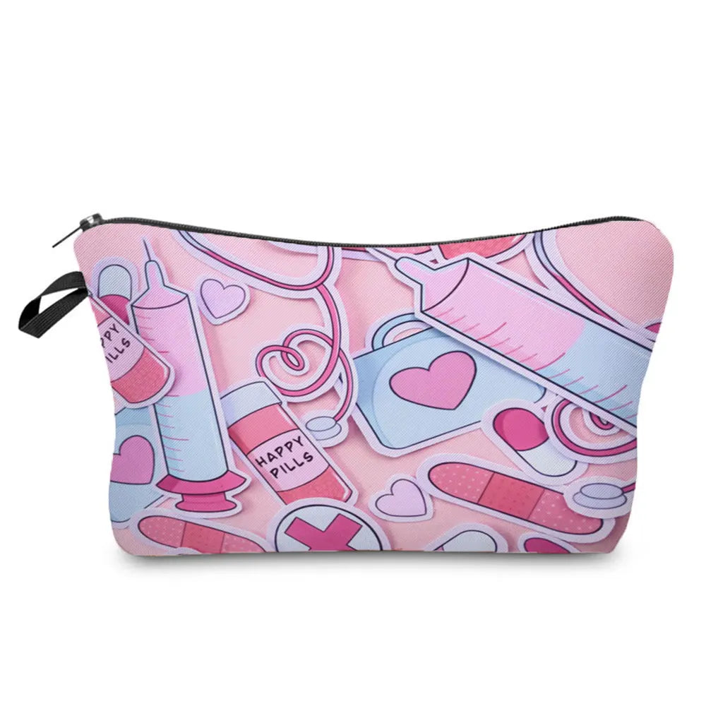 ECG Print Cosmetic Bag