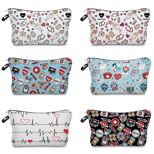 ECG Print Cosmetic Bag