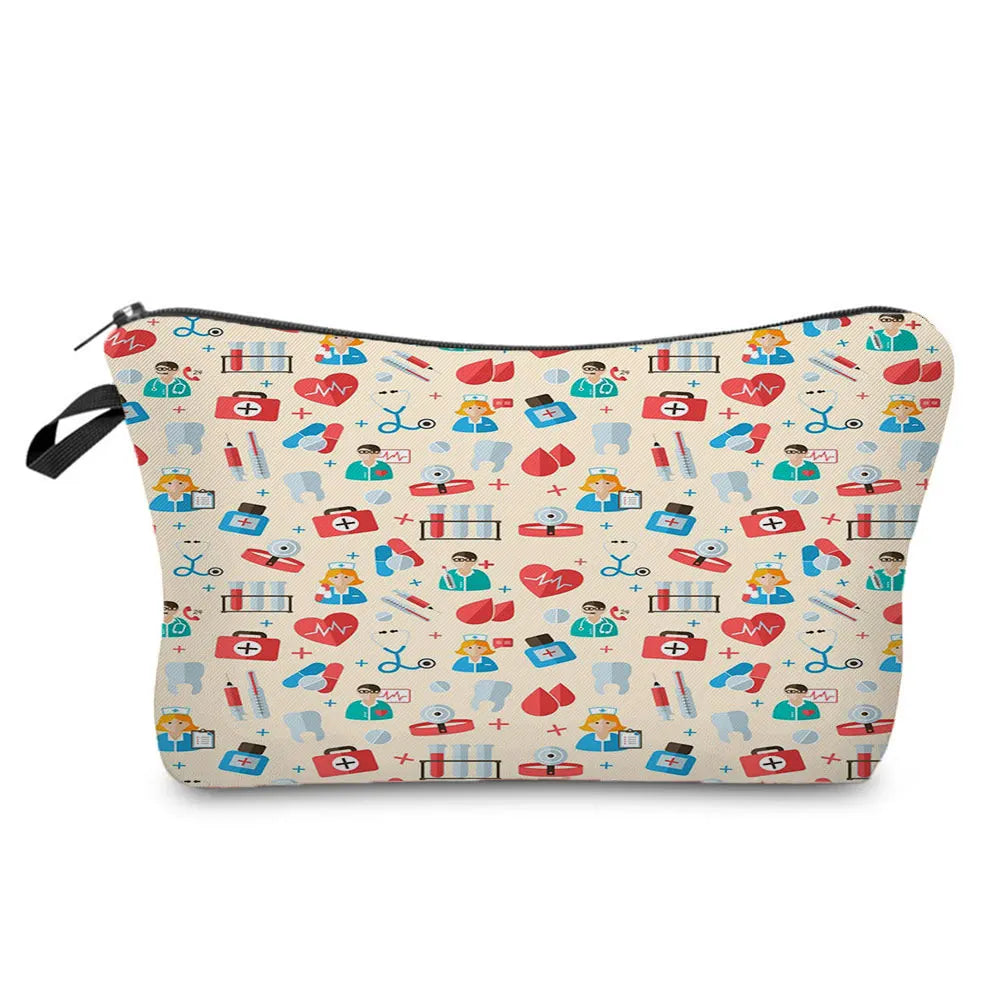 ECG Print Cosmetic Bag