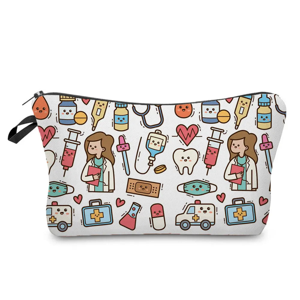 ECG Print Cosmetic Bag