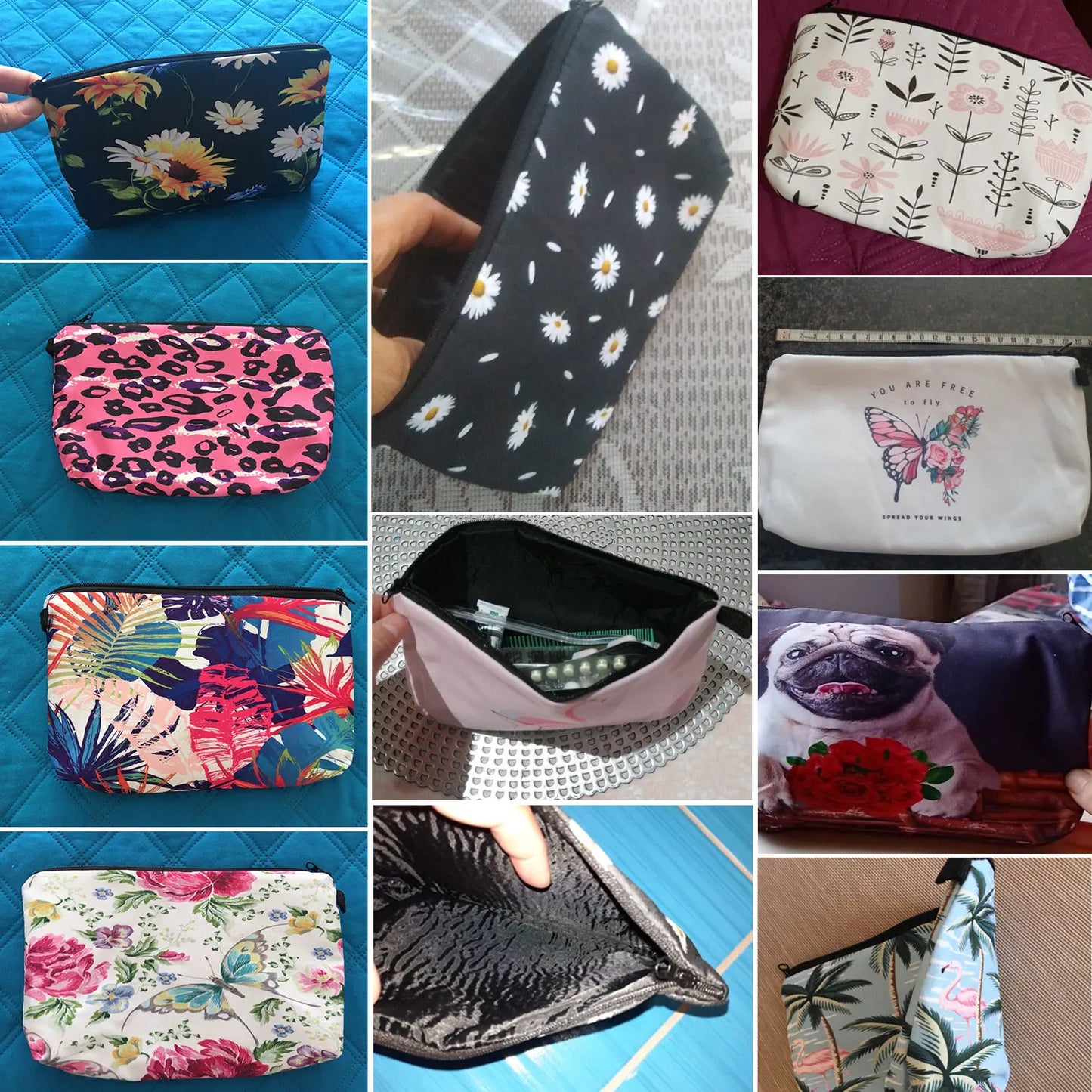 ECG Print Cosmetic Bag