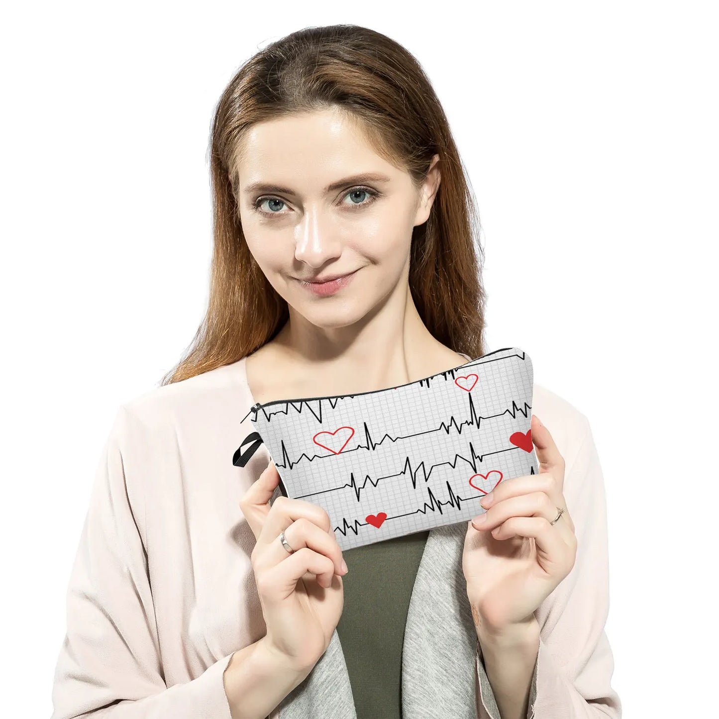 ECG Print Cosmetic Bag