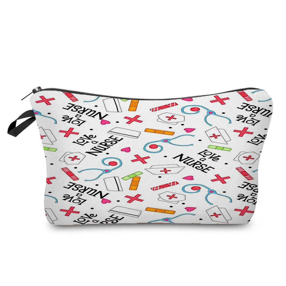 ECG Print Cosmetic Bag