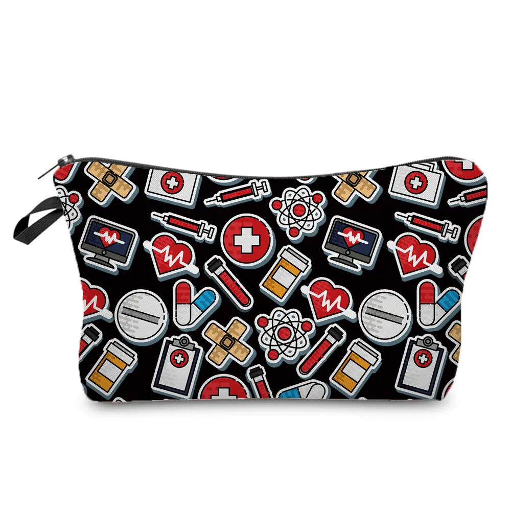 ECG Print Cosmetic Bag