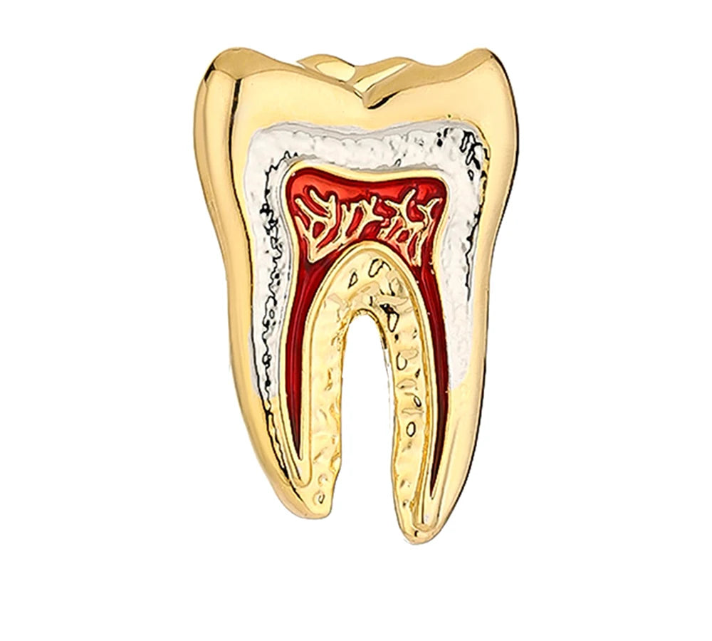 Luxury Tooth Dental Brooch Pin