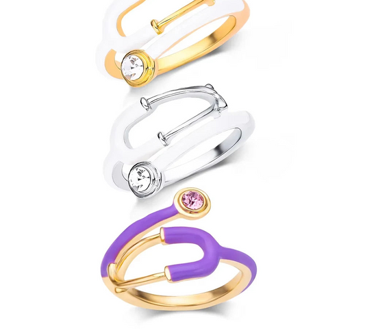 Crystal Stethoscope Ring