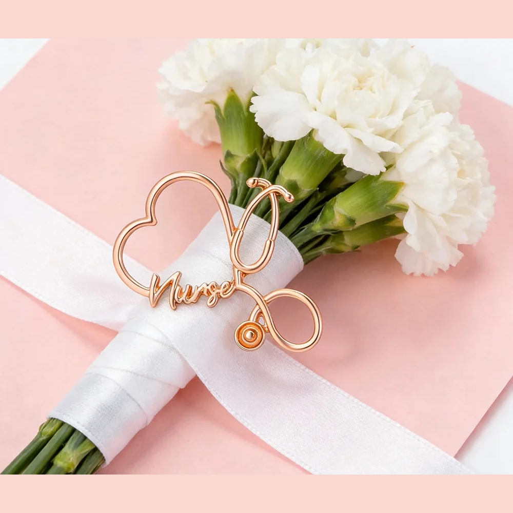 Nurse Stethoscope Brooch Pin